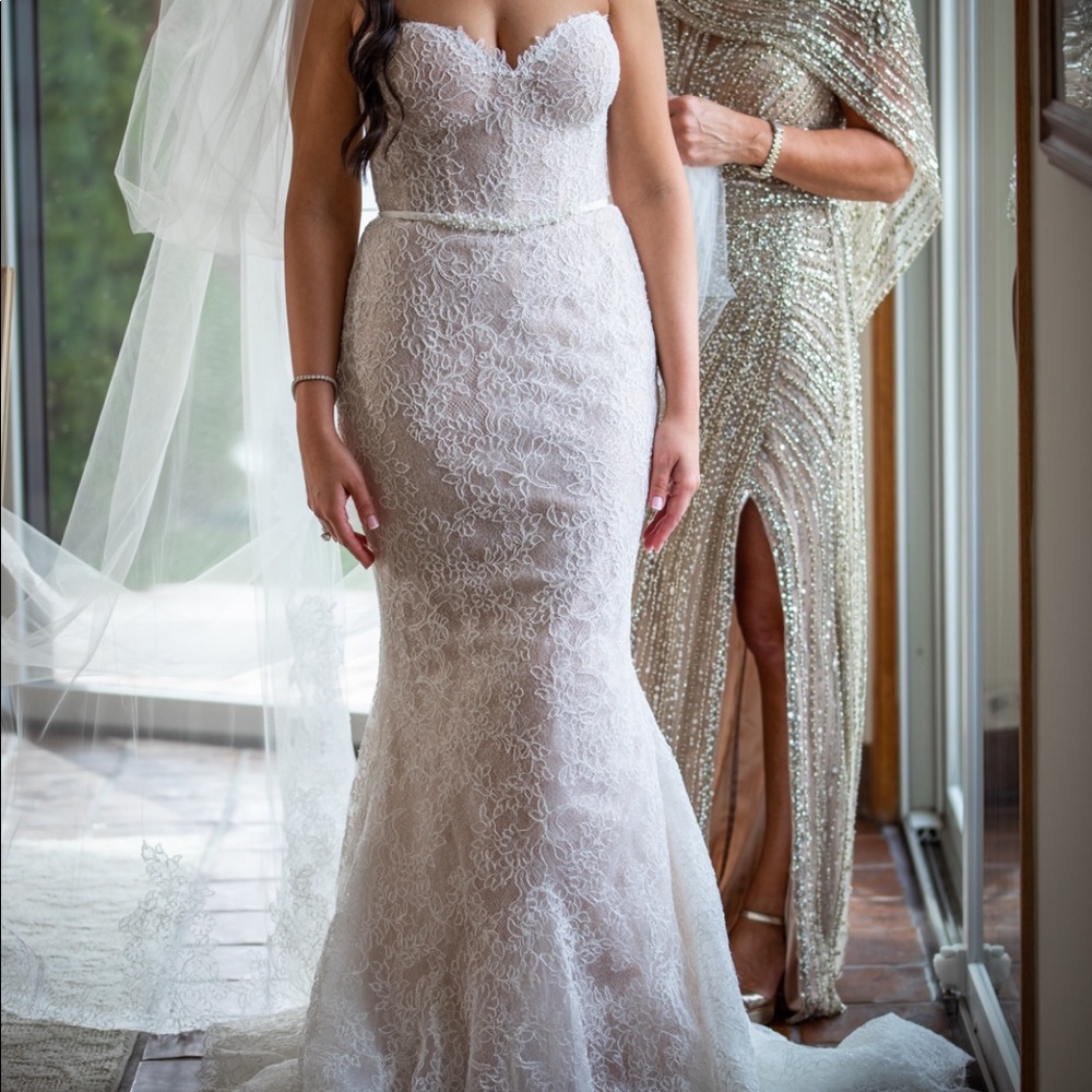 Lee Petra custom sunset wedding gown.